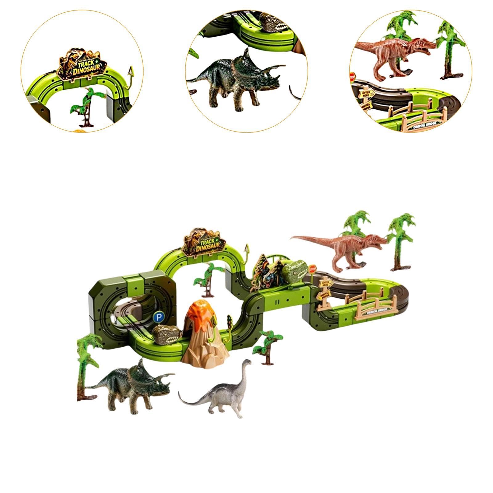 Qianly Set di Costruzione di a Tema Dinosauri, Modello di Dinosauro, Giocattolo Fai da Te, Regalo di Compleanno per Bambine e Bambini, Piccolo