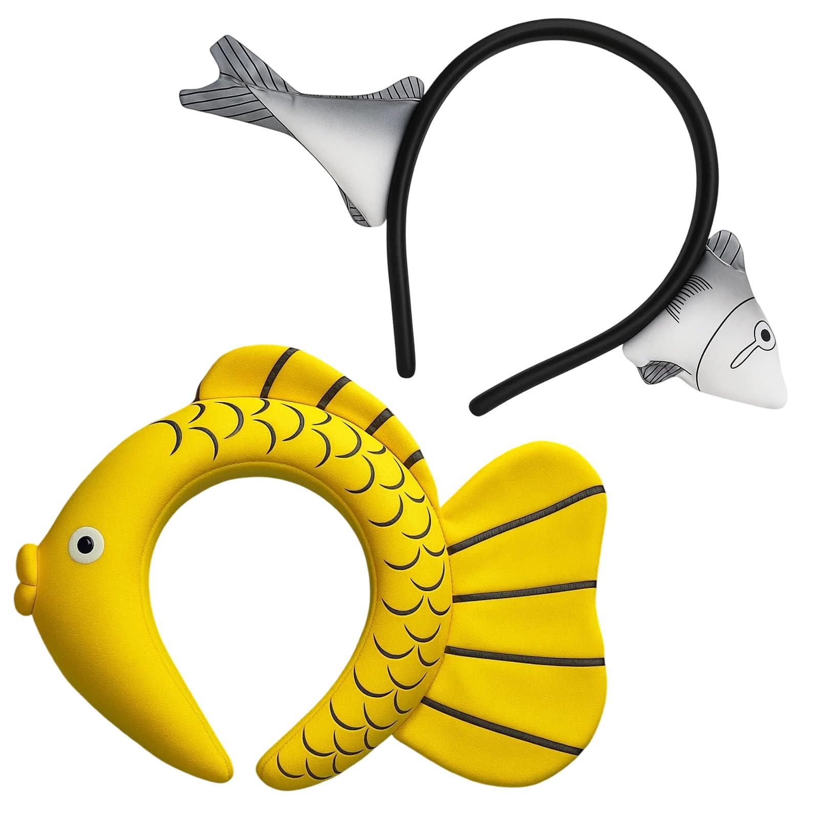 ZcrPrn Fish Hat,Fish Costume,2 Pcs Fish Headband Halloween Headband,Under The Sea Costumes Accessories Halloween Accessories for 14+ Years Old