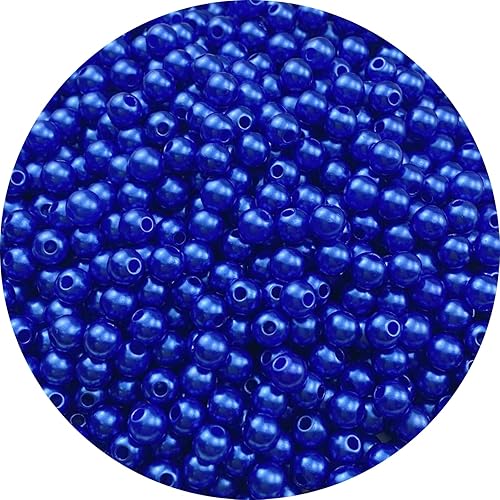 Miniatura 1 de 1000 cuentas de perlas para manualidades, perlas de resina de 0.236 pulgadas para fabricación de joyas, cuentas redondas a granel con agujero para