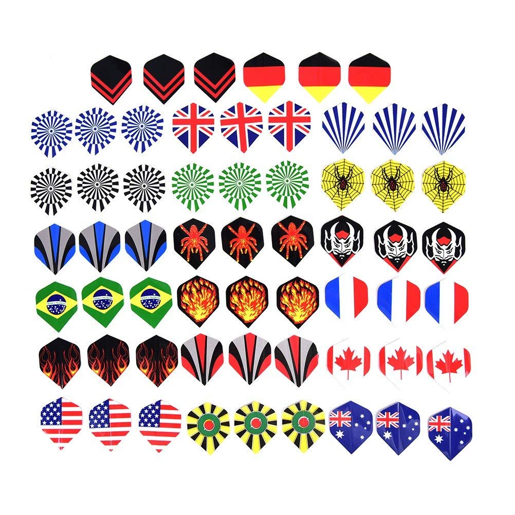 20 Sets/ 60 Pcs Dart Flights National Flag Cool Styles 2D And 3D patterns darts fin feather accessory