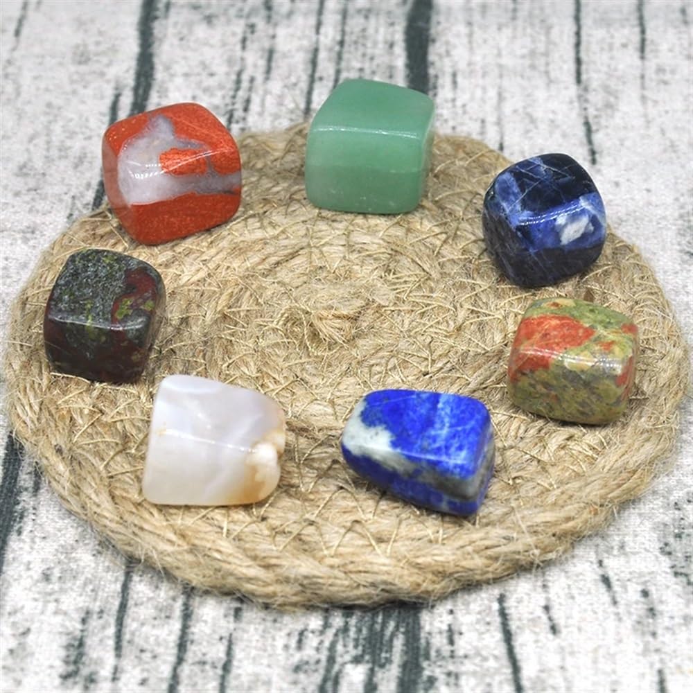 Adornos de cristal 7 unids/set piedras naturales Chakra cristales curativos tratamiento de meditación Reiki cuarzo Mineral colección de piedras preciosas bolsa de regalo hermoso cristal