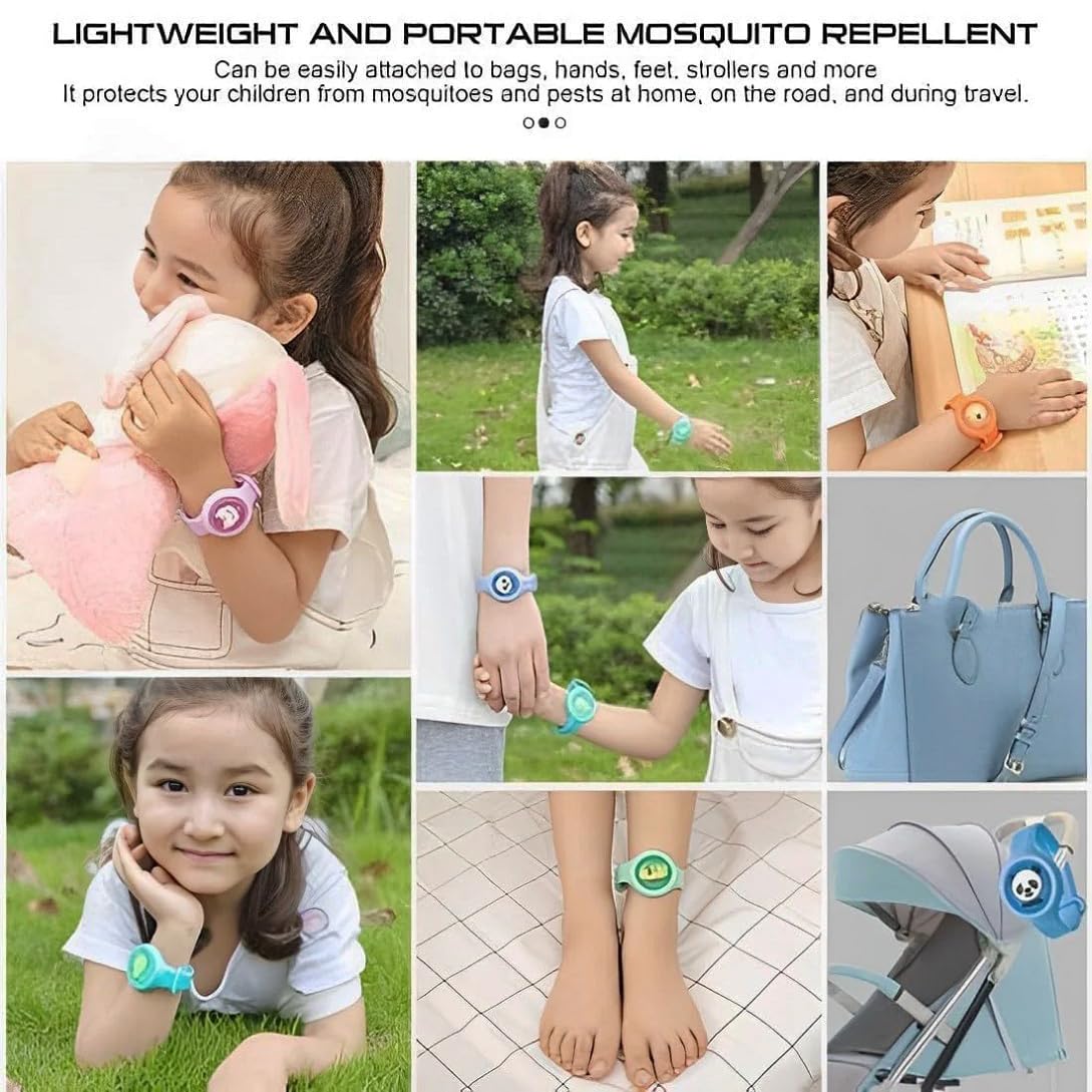 Samariya LED Light Mosquito Repellent Band Anti-Mosquito Wristband/Bracelet Waterproof Bracelet For Outdoor & Indoor Protection Babies/Kids/Boys/Girls Baby Wrist Band (1) 2
