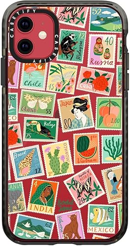 Vista 84 de CASETiFY Funda Impact para iPhone 11 - Moon Camping - Negro transparente