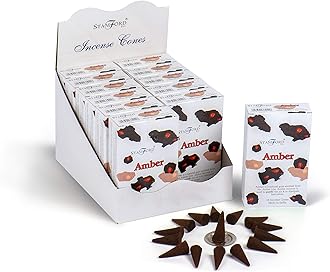 Stamford 37211 Amber Incense, 15 Cones x 12 Packs, Black, One Size