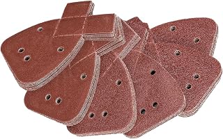 60PCS Black and Decker Mouse Sander Pads,4-Hole Hook and Loop Sanding Pads with Extra 2 Replacement Tips - 10 Each of 40/60/80/120/180/240 Grit Assorted Sanding Pads for Mouse Sanders