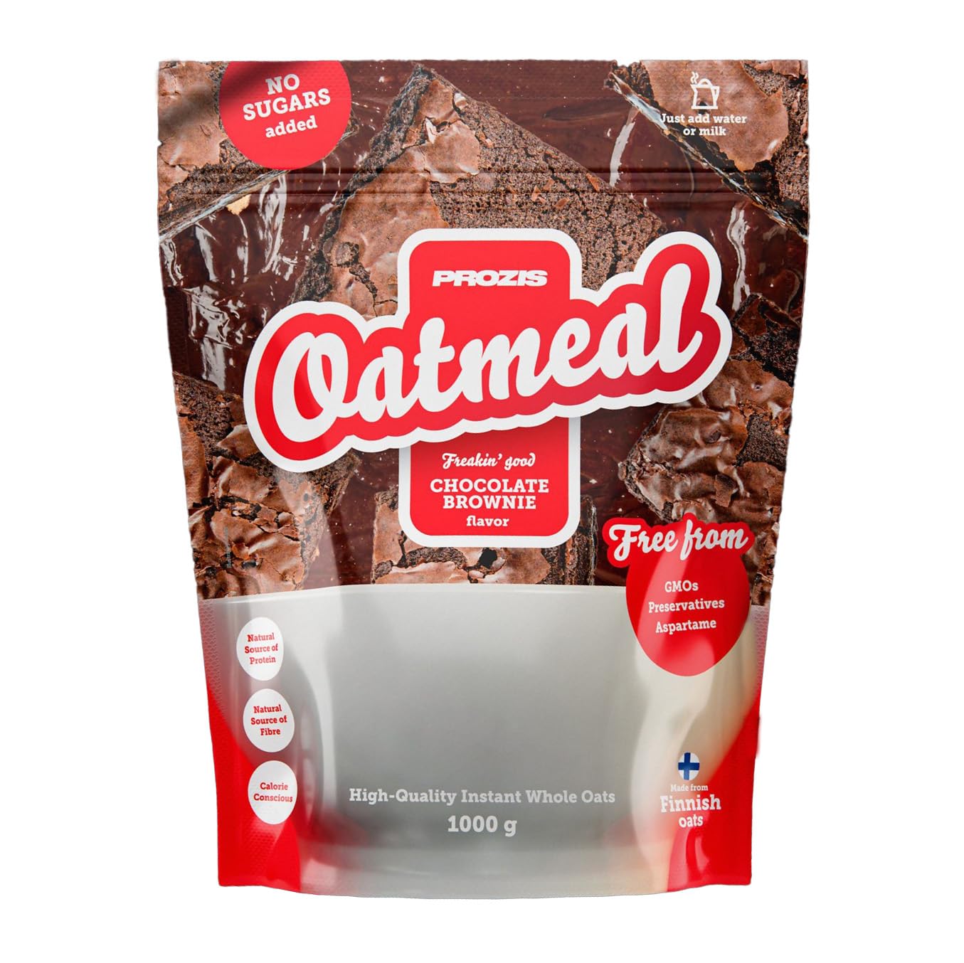 Prozis Oatmeal Avena Integrale 1000 g - gusto Brownie