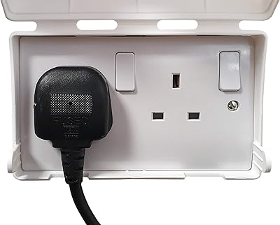 BabySecurity Electric Plug Socket Cover (1 Pack, Double) Proofing Electrical Plug Socket for Home and School - White UK Plug