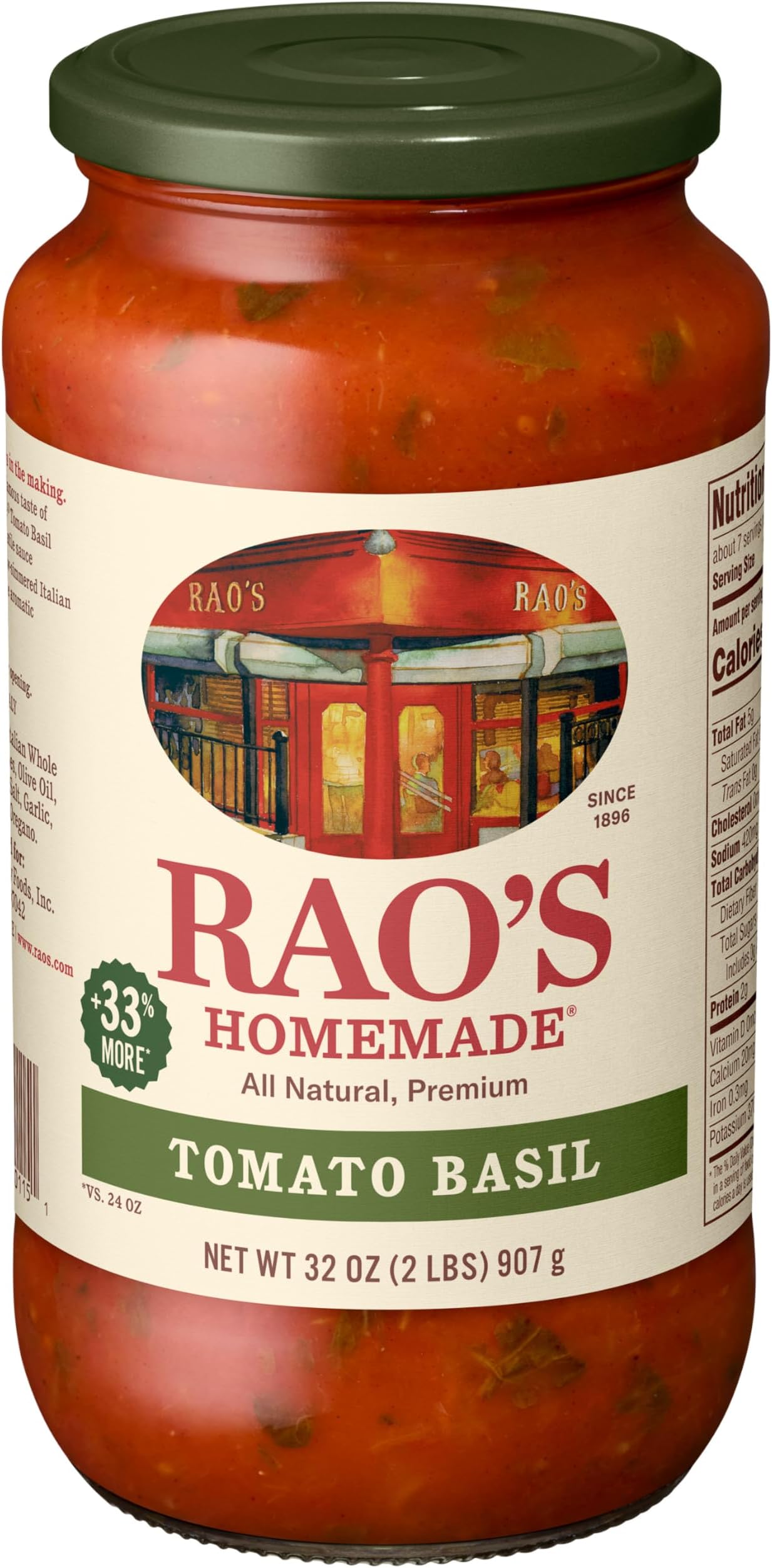 Rao's Homemade Rao's Tomato Basil Sauce, 32 Fl Oz
