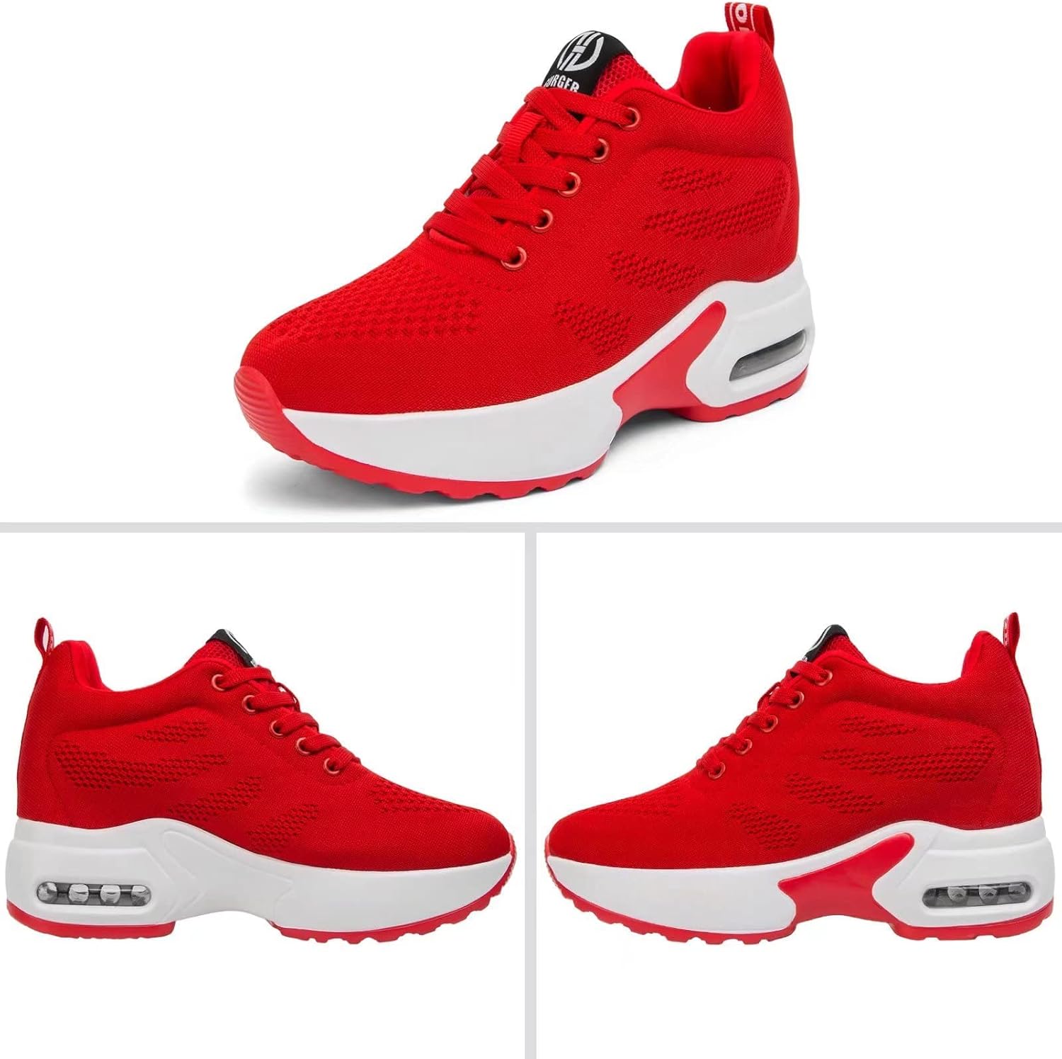 Womens Hidden Wedges Sneakers Platform Walking Shoes image 3