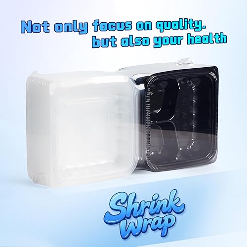 Miniatura 98 de YANGRUI Recipientes de plástico de 6 pulgadas, 17 onzas, paquete de 55 unidades – tapa reutilizable Crystal View anti niebla sin BPA PP Clamshell