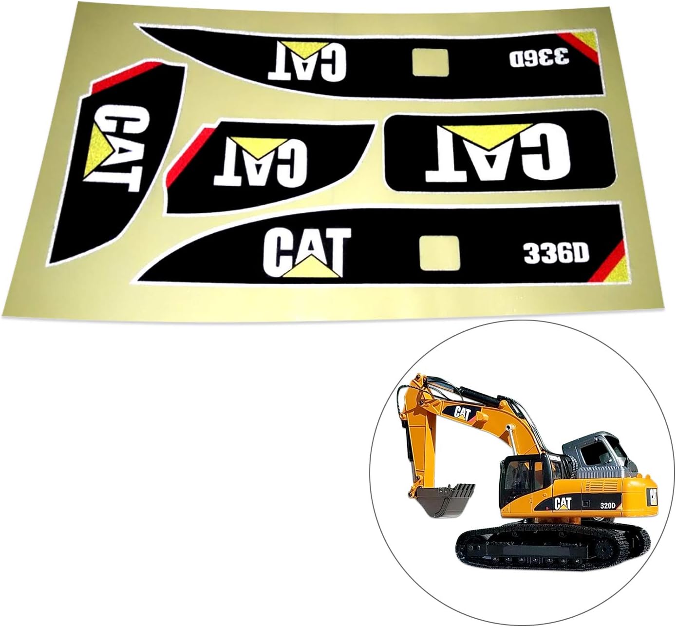 SHEAWA Sticker Set for Huina 580 1580 TR-211m 23 Channel RC Excavator Amewi 1:14 Toy Decals