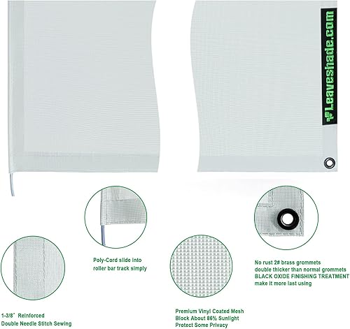 Miniatura 6 de Leaveshade - Toldo parasol, 7 x 12 pies x 3 pulgadas (apta para toldos de 13 pies), protección solar de malla de patio delantero, deslumbramiento