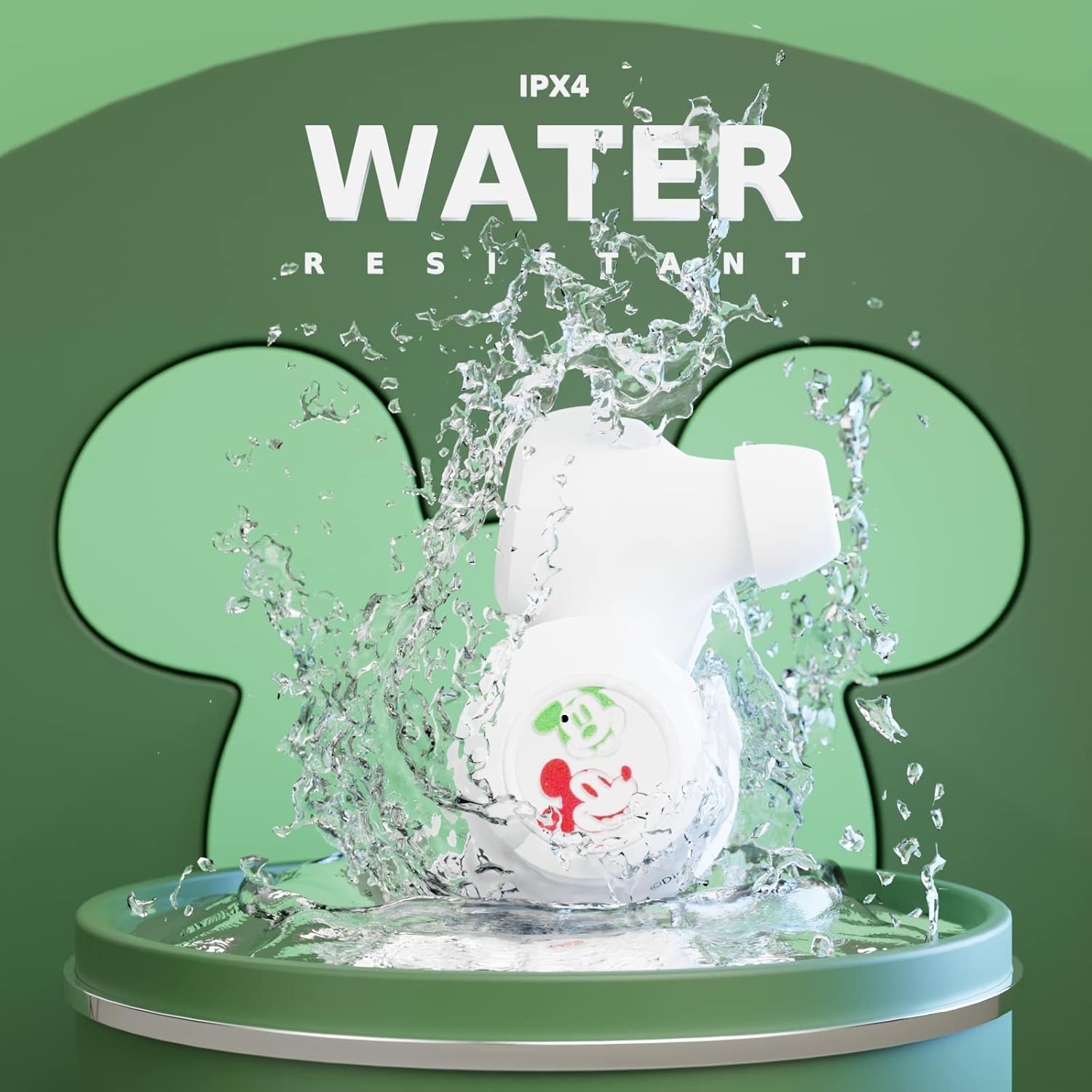 Disney Mickey Mouse Bluetooth Earbuds with Charging Case- Bluetooth Wireless Headset with Built-in Mic and 30 Hours of Playtime- Mickey Mouse Gifts for Women, Men and All Fans of Disney Gifts - Image 6