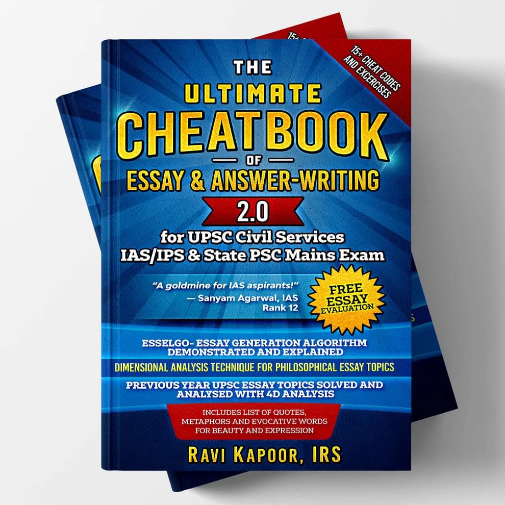 Image of TESTBOOK The Ultimate Cheatbook 2.0 for UPSC Civil Service | Prelims & Mains Exam Preparation | IAS, IPS, IES, CSE, CAPF, UPSC & State PSC | Essay & Answer Writing book | by IRS Ravi Kapoor