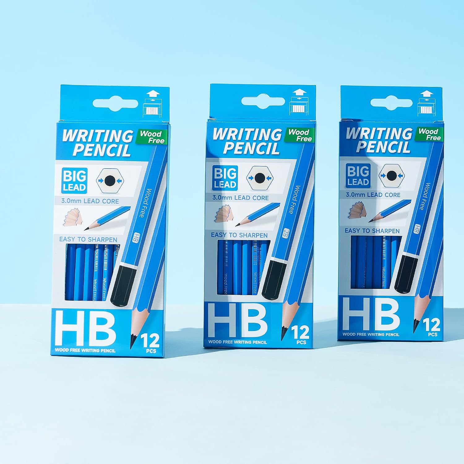 #2 HB Pencils, 36 Pack Blue Pencil No Erasers, Pre-Sharpened image 4