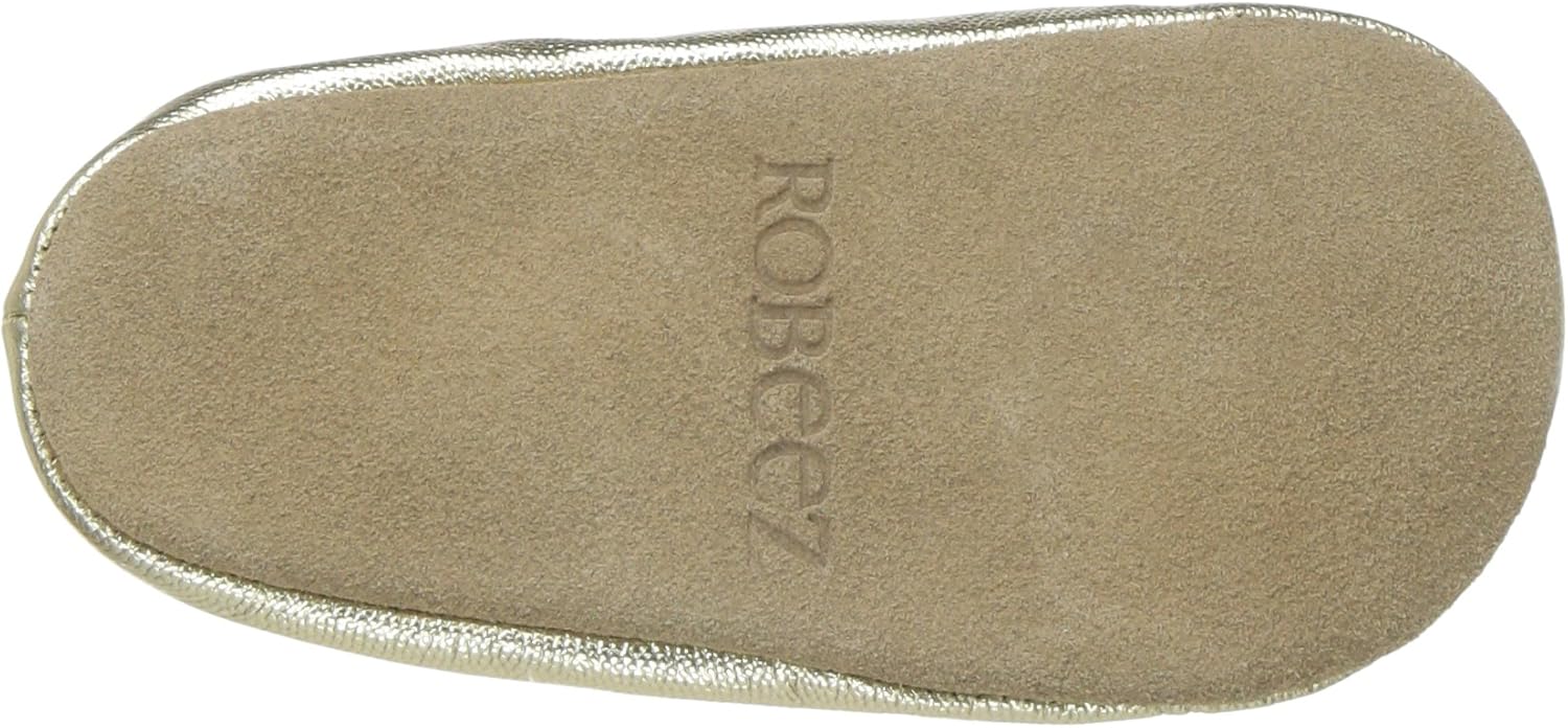  | Robeez Baby-Girl's Rachel Ballet Flat Crib Shoe, Athena-Gold, 6-9 Months M US Infant | Flats