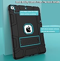 Vista 4 de Rantice Funda para iPad de 9ª generación, funda para iPad de 8ª generación, funda para iPad de 7ª generación, funda híbrida a prueba de golpes