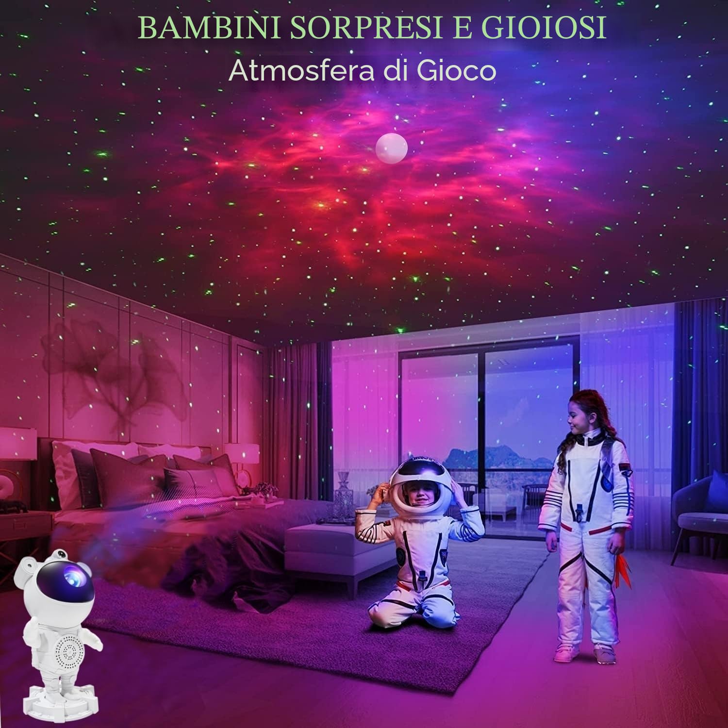 Aurora borealis Star Proiettore con timer e telecomando, altoparlante Bluetooth, per camera da letto, San Valentino, festa, compleanno, luce notturna