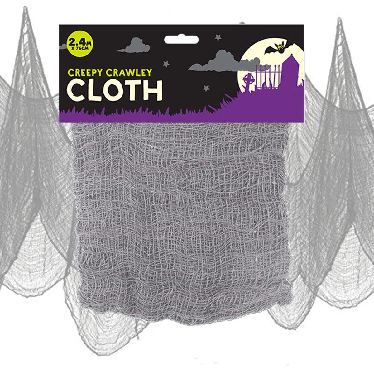 Akh Grey Akh® 2.4M Halloween Creepy Cloth | Fancy Dress House Party Decoration Tablecloth (Grey)