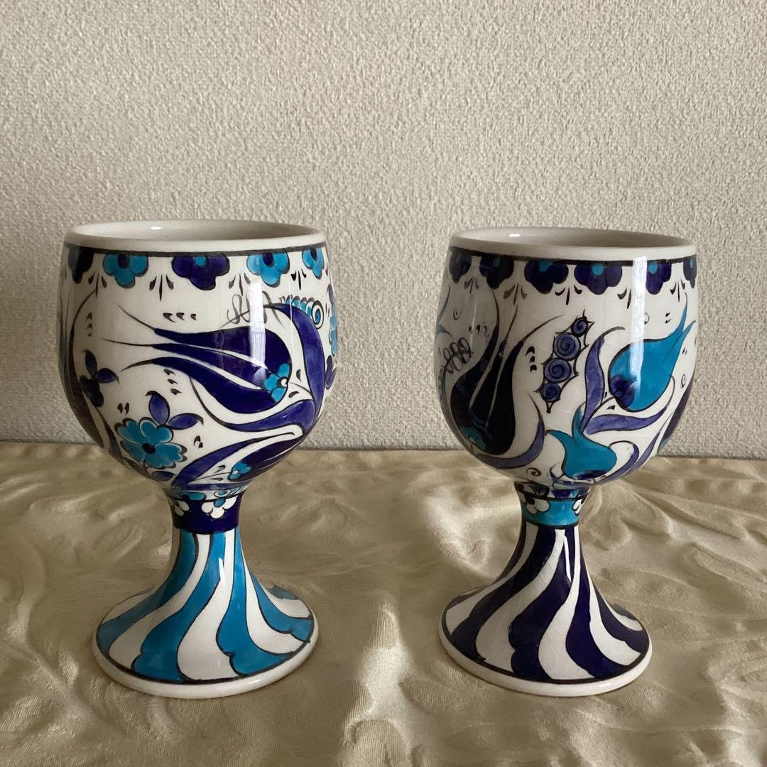 トルコ【カッパドキア】 陶器デキャンタとワイングラスセット トルコ