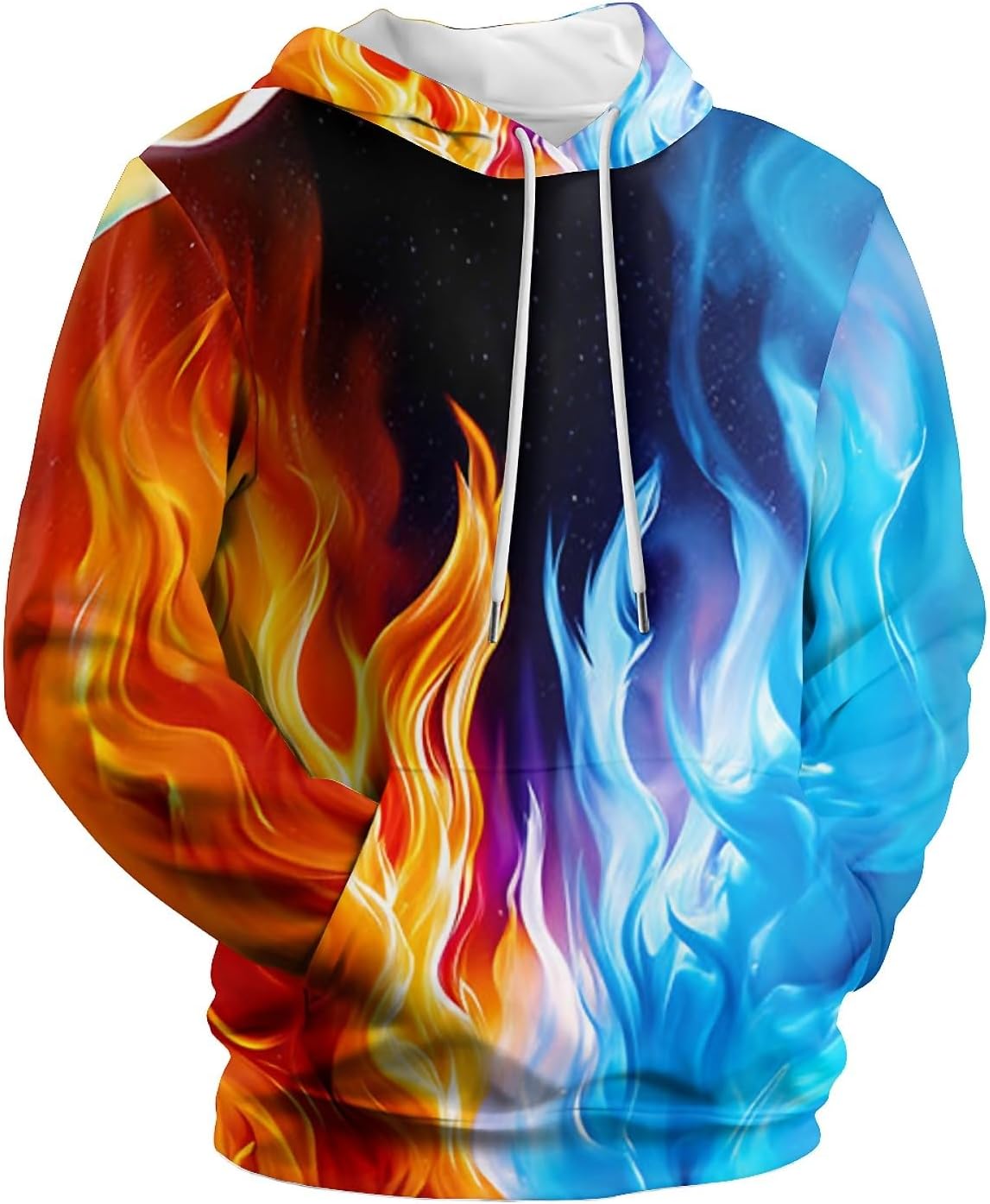 Unisex Hoodie Teal Green Nebula XX-Small,Novel And Cool 3D Pattern Design Hoodie With Pockets For Men And Women