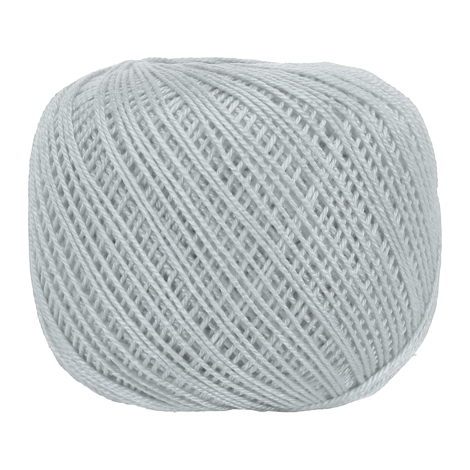 sourcing map 164 Yards Size 3 Light Gray Pearl Cotton Crochet Thread Lace Weight Yarn Tatting Thread for Crocheting Knitting Embroidery Sewing