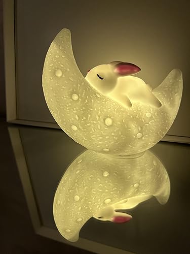 Luz de la noche, Animal-Conejo En Forma Adorable Pequeño Vinilo Noche Luz Blanca