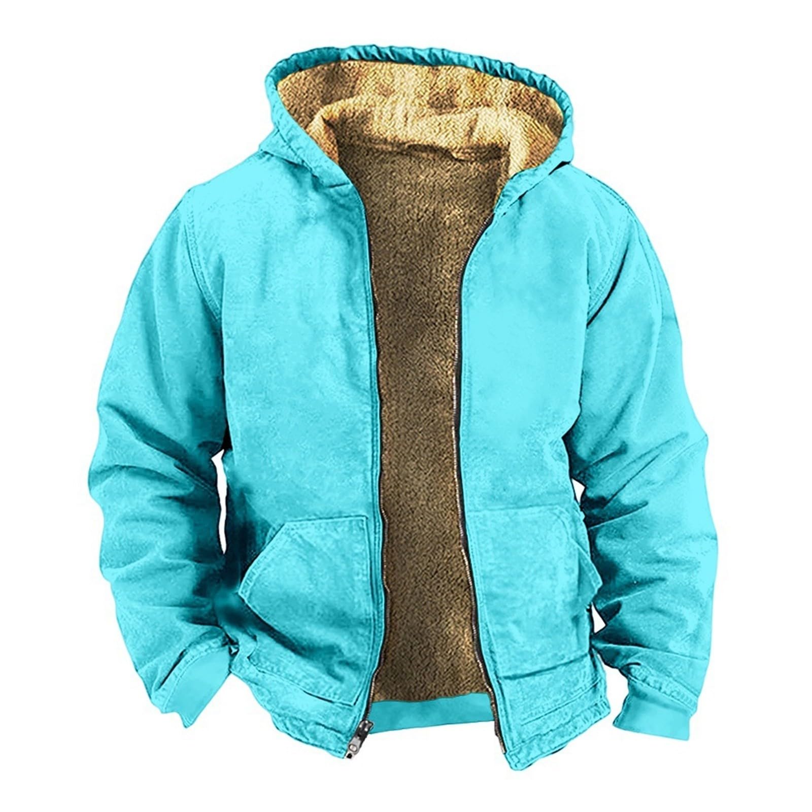 Sudadera con capucha de forro polar para hombre con cremallera completa 4
