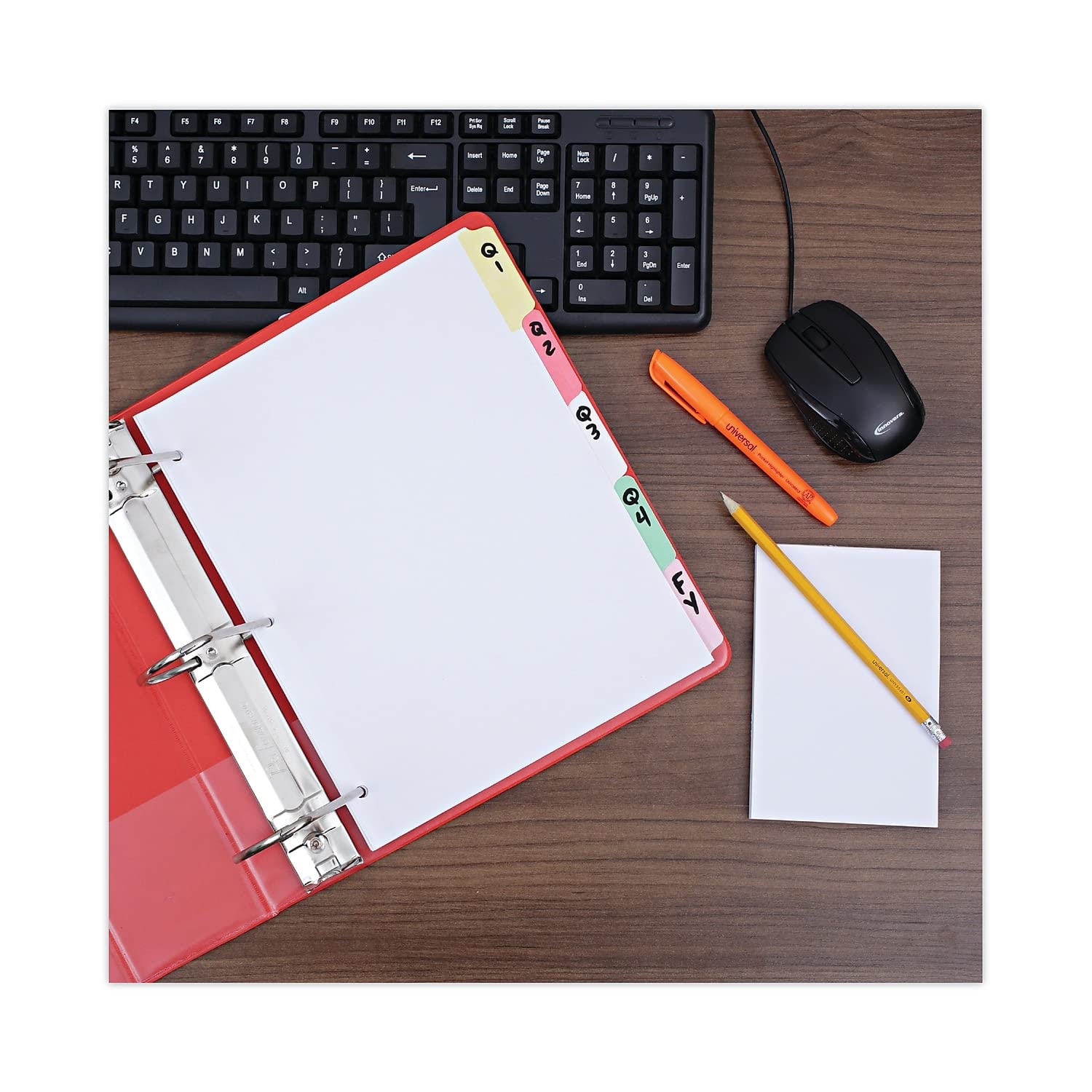 Amazon | Universal 20816 書込み/消去可能なインデックス 5枚のマルチ