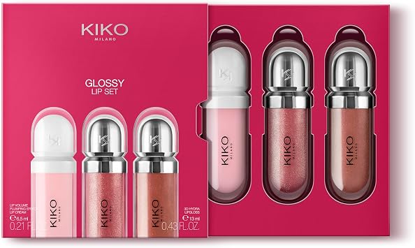KIKO Milano Glossy Lip Set | Lip Kit | 3D Volume Effect | Hydrating | Gift Idea