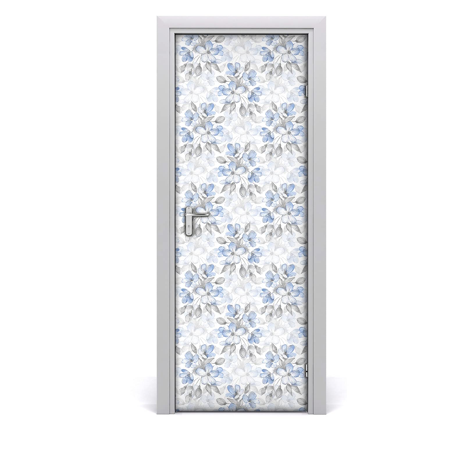 Adhesivo para puertas de flores delicadas 85x200 papel pintado impermeable Coloray