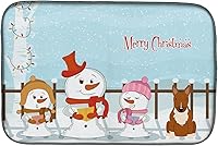 Vista 53 de Caroline's Treasures BB2508DDM - Tapete de secado de platos de perro de montaña bernés con regalos de Navidad entre amigos, tapete absorbente