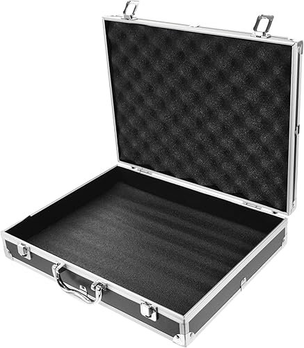 Estuche de transporte de aluminio Caja de herramientas de aleación de aluminio con mango de espuma llena de almacenamiento para herramientas,