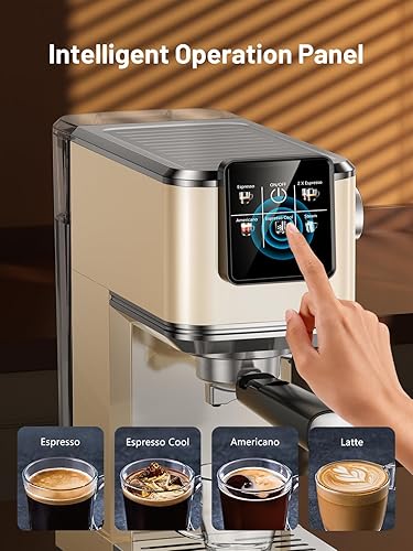 Miniatura 4 de KEENSTAR Máquina de café expreso de 20 bar con infusión rápida en frío, máquina de café caliente y helado, cafetera espresso con espumador de leche,