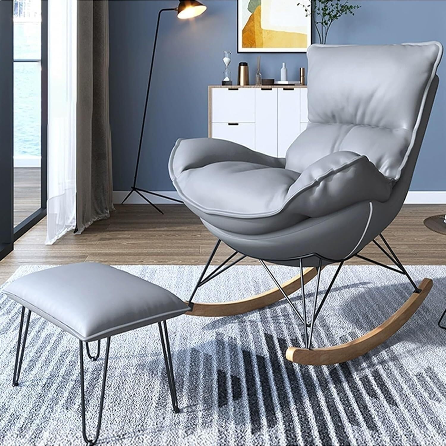Fauteuil à bascule pliable ergonomique et confortable pour le camping