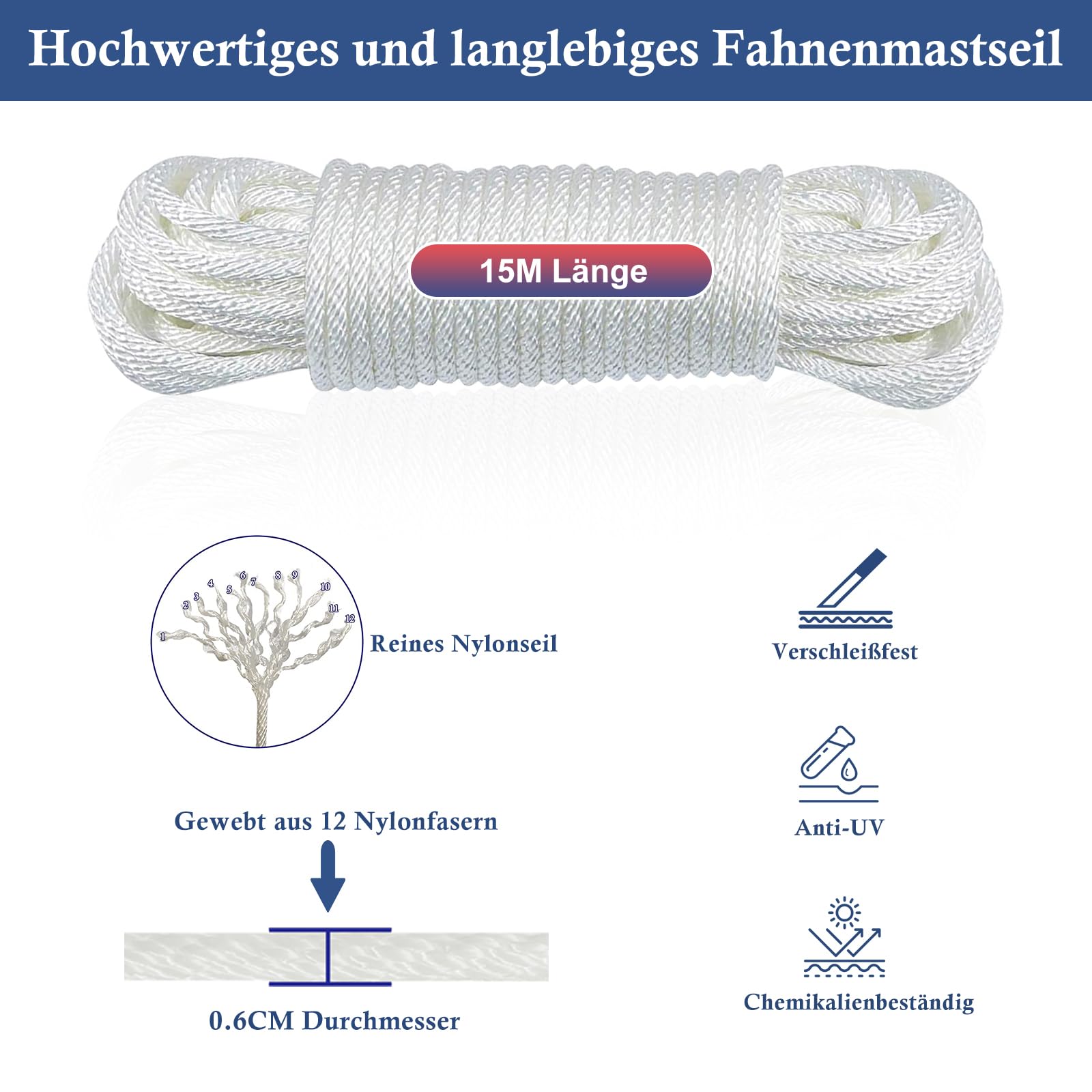 NQ Fahnenmast Zubehör Set mit Adler,Fahnenmast Reparaturset,Fahnenmast-Reparaturteile inkl.Adler,Seil,Karabiner, Klampe,Topper aus Aluminium mit Seilrolle(Gold)