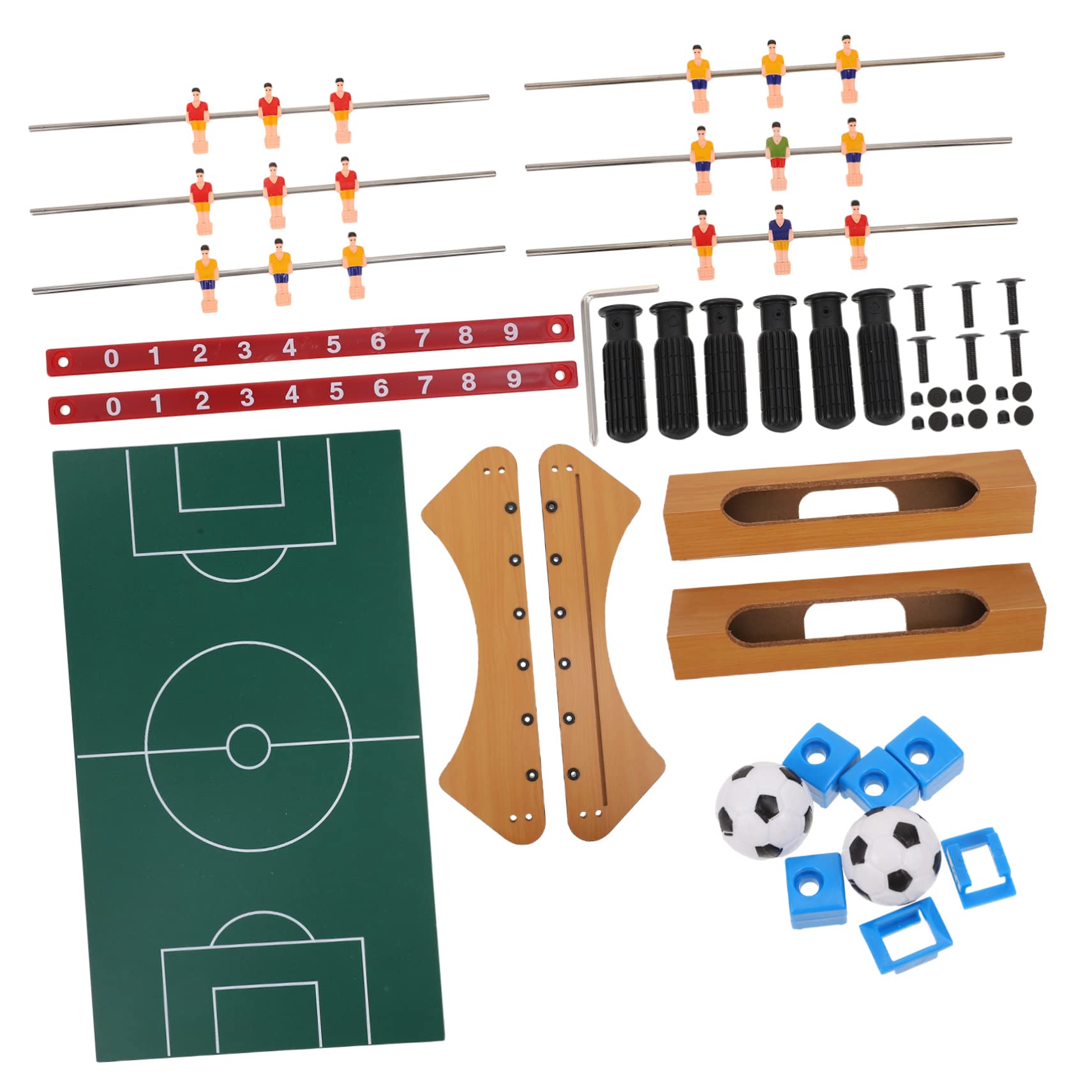 Gioco da Tavolo Creativo Calcio Balilla Verde in Plastica e Acciaio Inox, Robusto e Durevole, per Festa Scuola Decor e Interazione Genitore-figlio