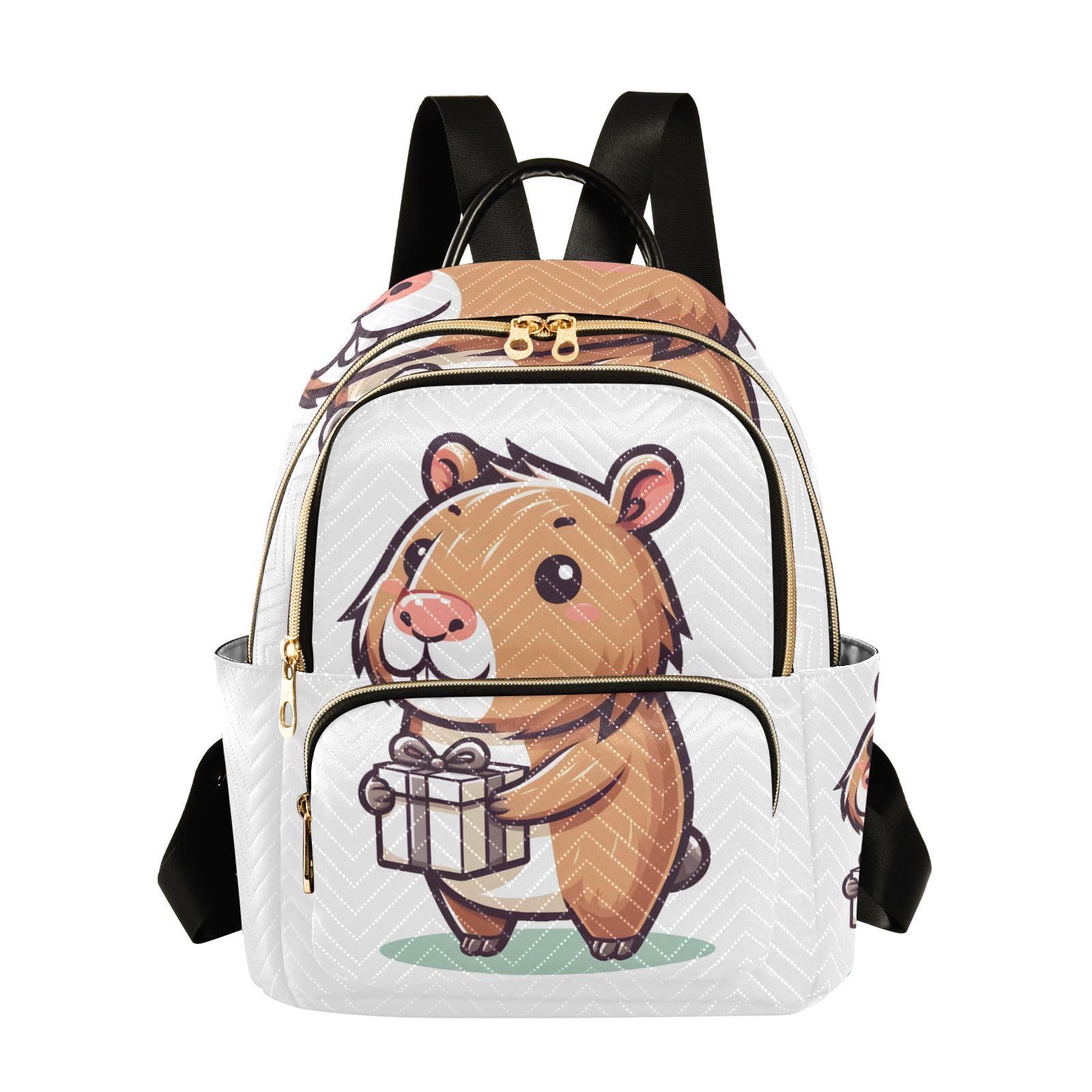 ALAZA Mini Backpack Purse for Women Lightweight Girls Small Size Cute Capybara School Teens College Traveling