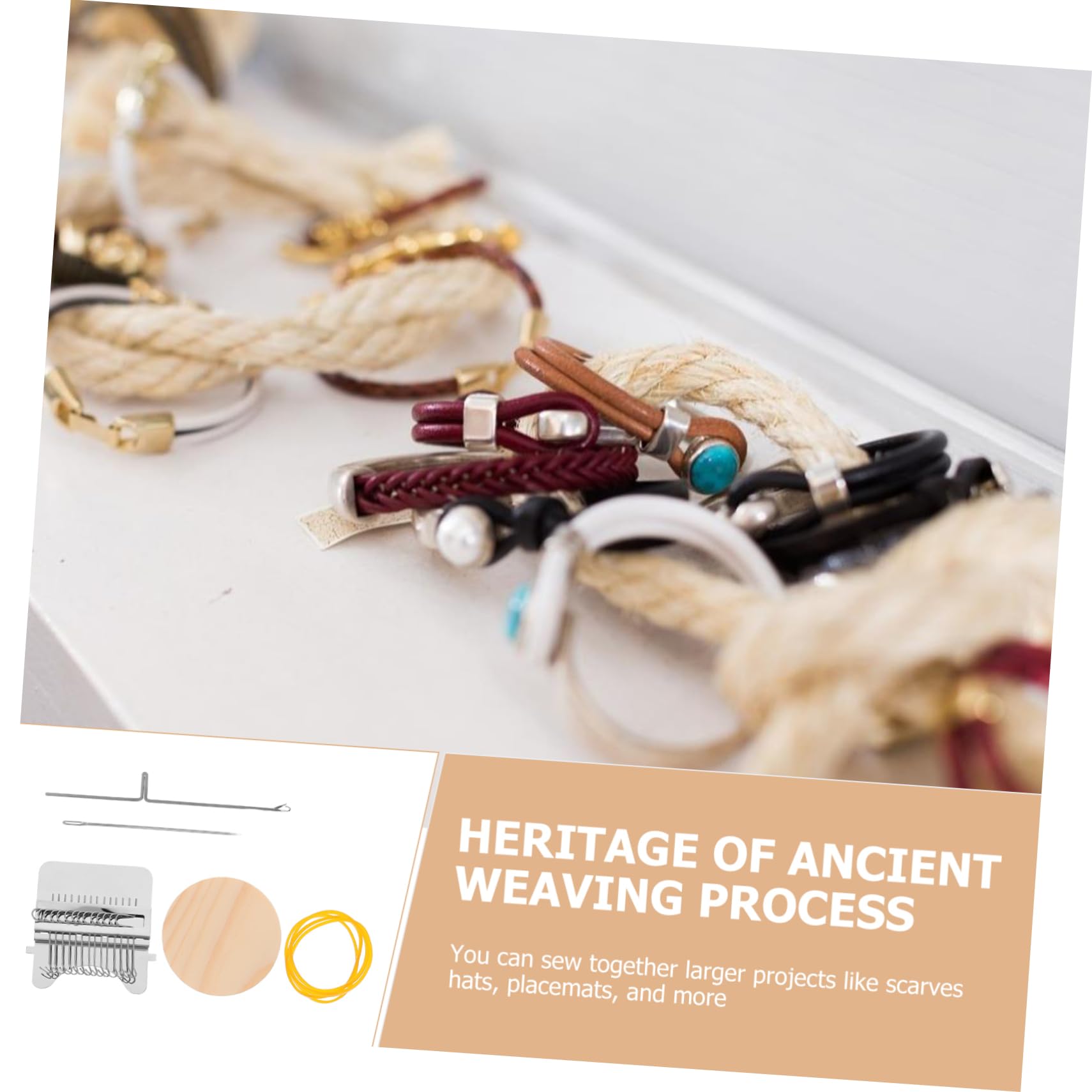 jojofuny 1 Set Small Knitting Machine Mini Knitting Loom Machine Knitter Crocheting Model Hands-on Puzzle Birthday Present Handmade Hand-Knitting Loom Wood