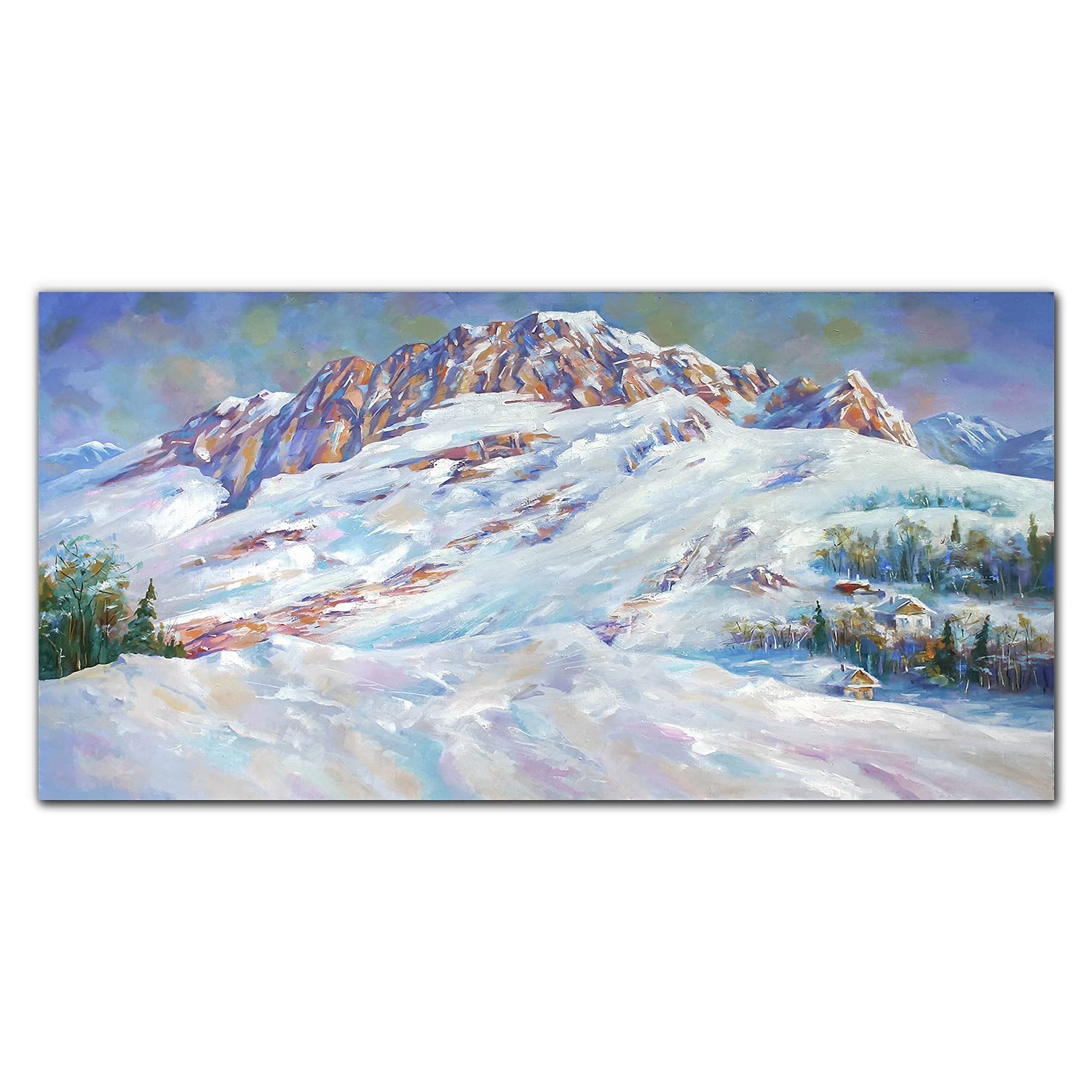 Protection de cuisine murale 140x70cm adhésive pour rénover une pièce au motif neige