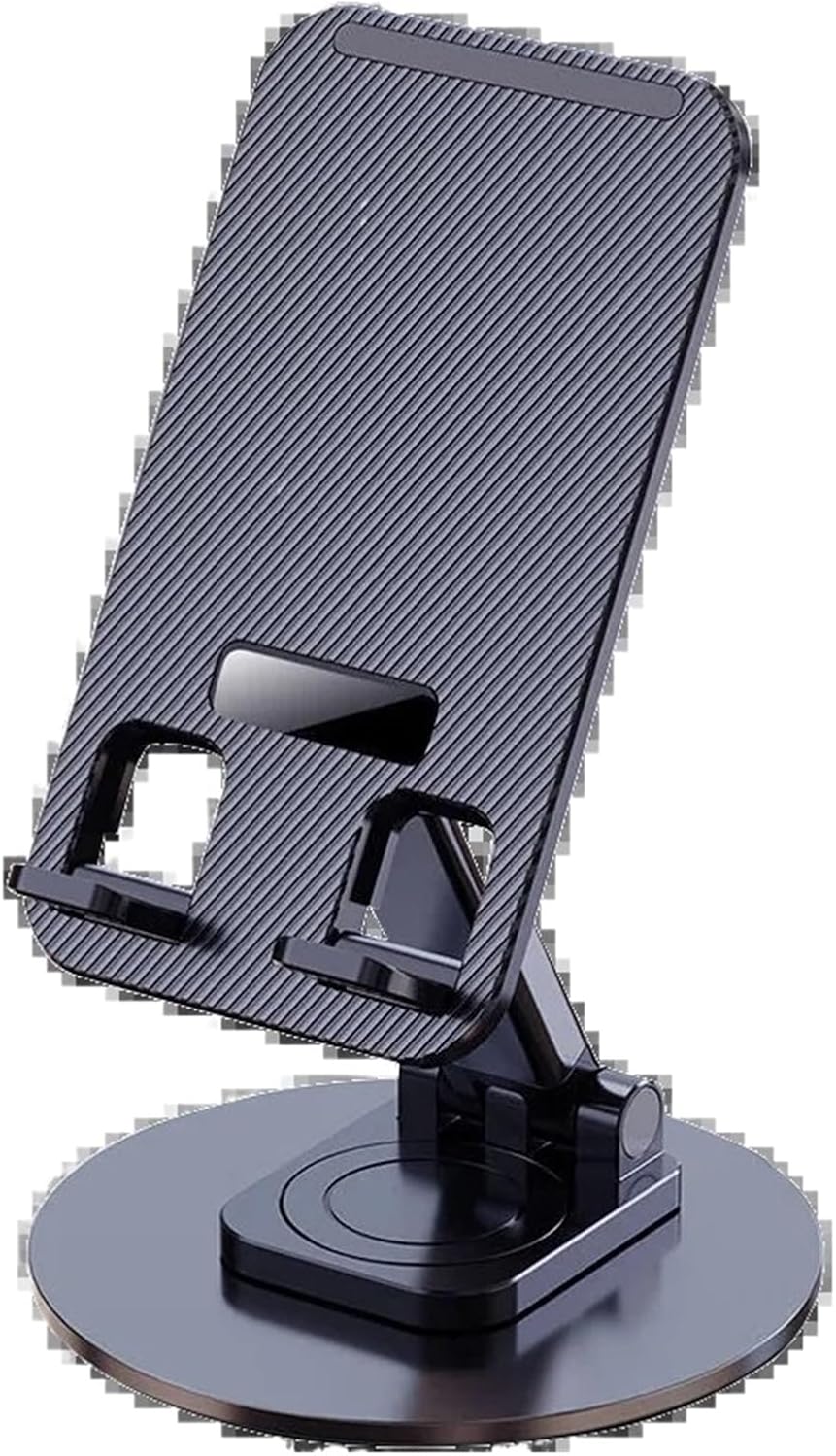 Universal Desktop Phone Stand 360° Foldable with Anti-Slip Metal Base Multi-Angle Otating