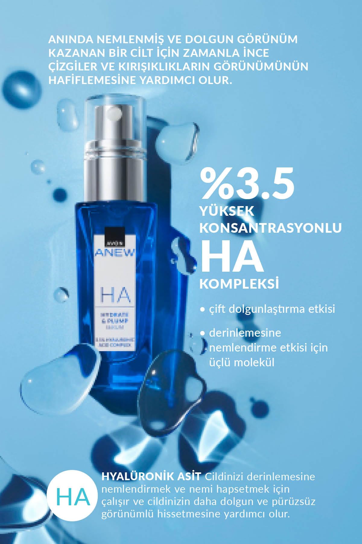 AVON Anew Hyalüronik Asit İçeren Dolgun Görünüm Veren Serum 30 Ml.