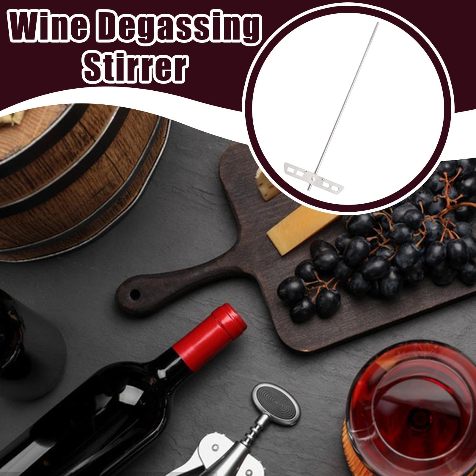 Dégazeur de vin, agitateur de dégazage en acier inoxydable pour bière, palette d'agitation, tige de mélangeur de perceuse de 44,5 cm, mélangeur de dégazage en acier inoxydable, bâton mélangeur
