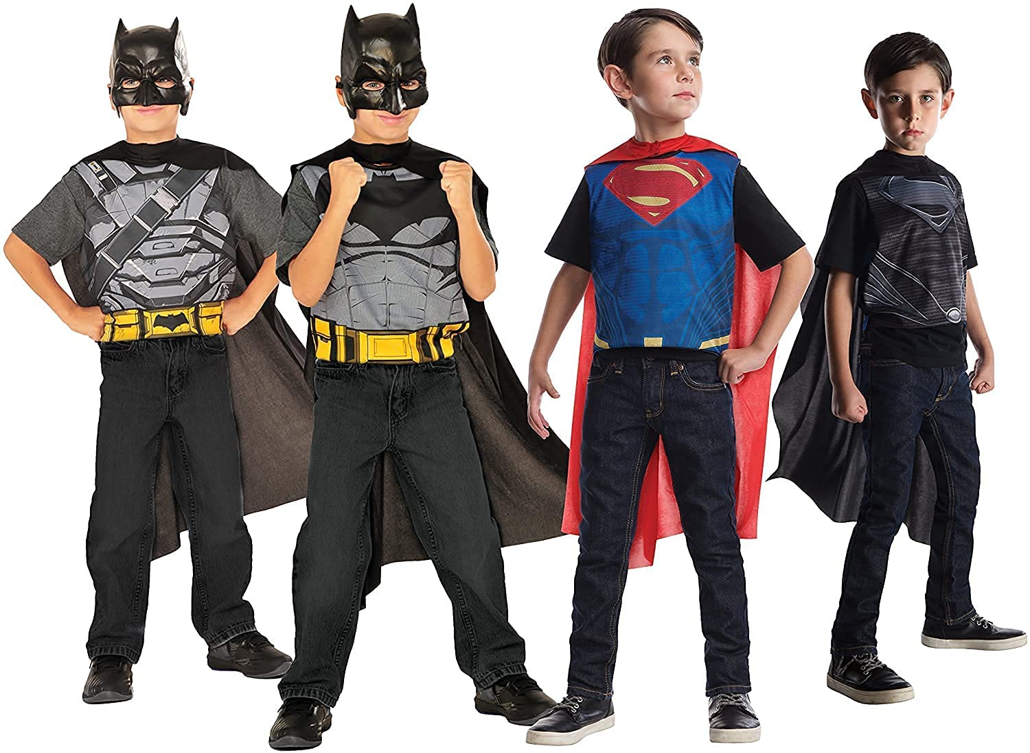 Rubie's Batman V Superman Child's Costume Top, Small | Mask & Removable Cape | Officially Licensed DC