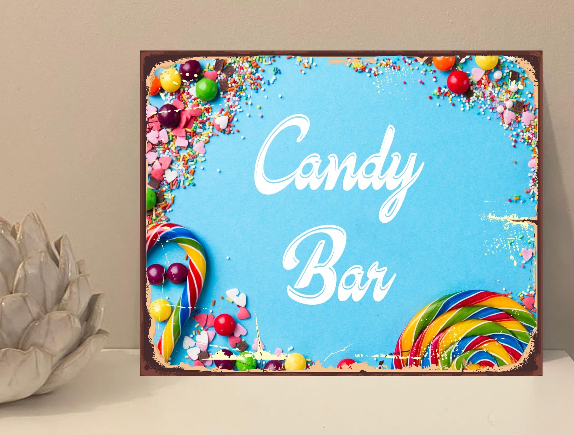 the sticker studio ltd Candy Bar Wedding Sweets Novelty Metal Plaque Sign Gift fcp29