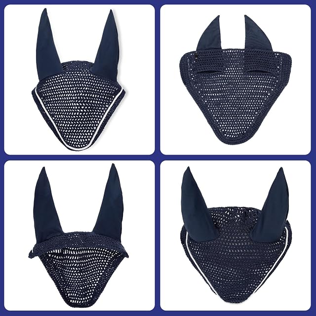 Foto 6 de 7 de Nobleza - Máscara Antimoscas para Caballos con Orejeras, Transpirable y Ligera, Protección contra Mosquitos…