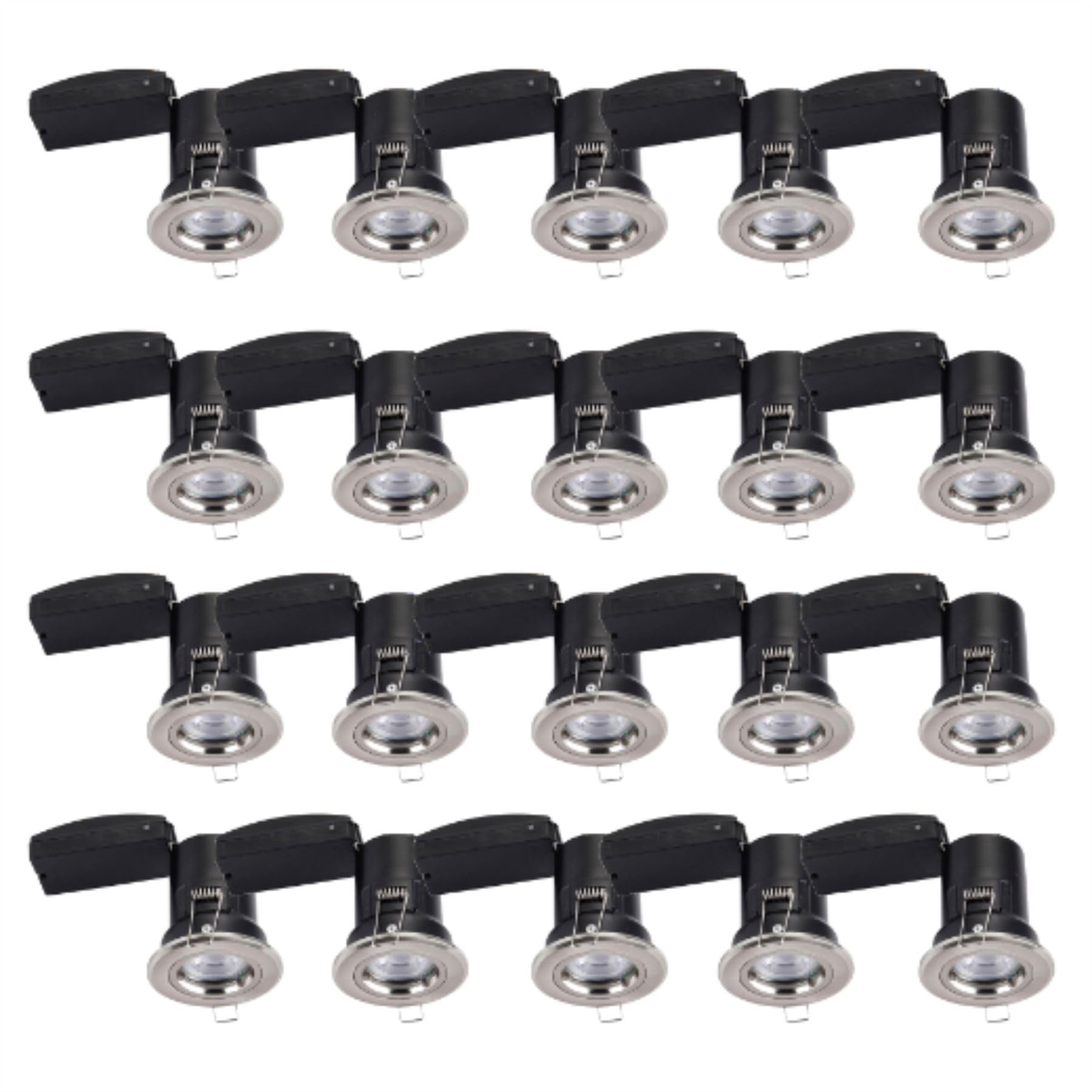 First Choice Lighting GU10 Downlight - Aluminium - Silver - 20 Pack