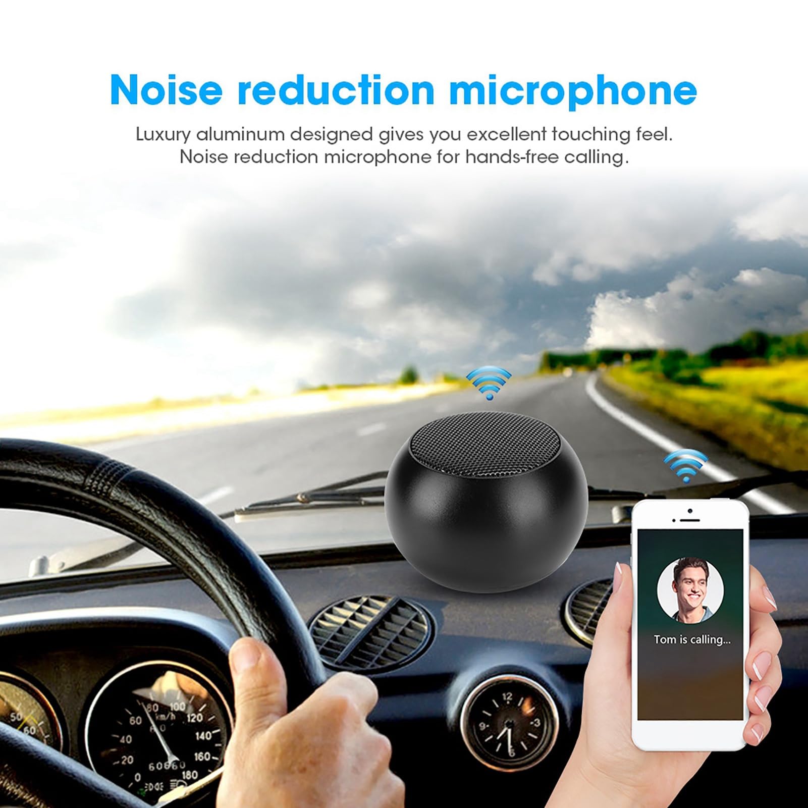 BM3d Aluminium Noir Haut-Parleur Hi-FI Stéréo Portable Corps Compact Sound Clair pour Les Voyageurs