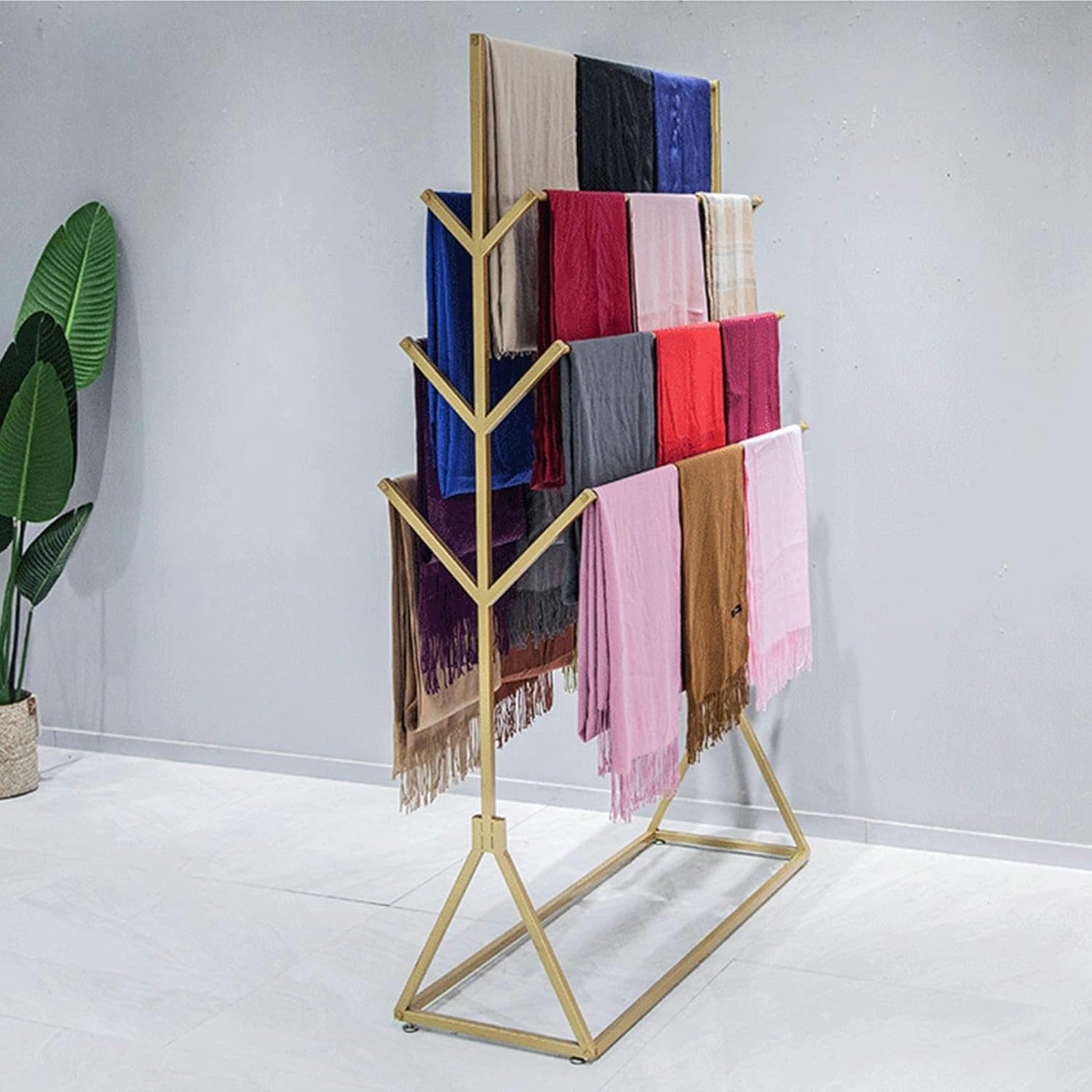 Amazon.co.jp: 多層スカーフディスプレイスタンド、金属両面ヒジャブ