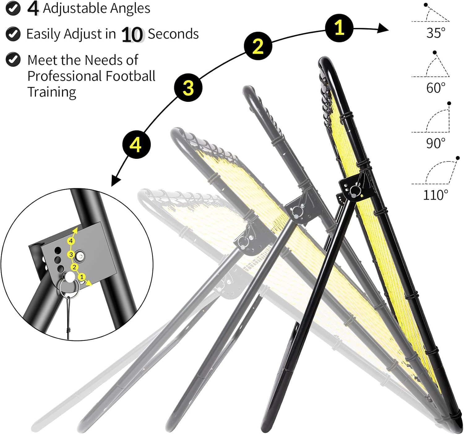 Happy Jump Portable Soccer Rebounder Net for Kids Soccer Training Practice
